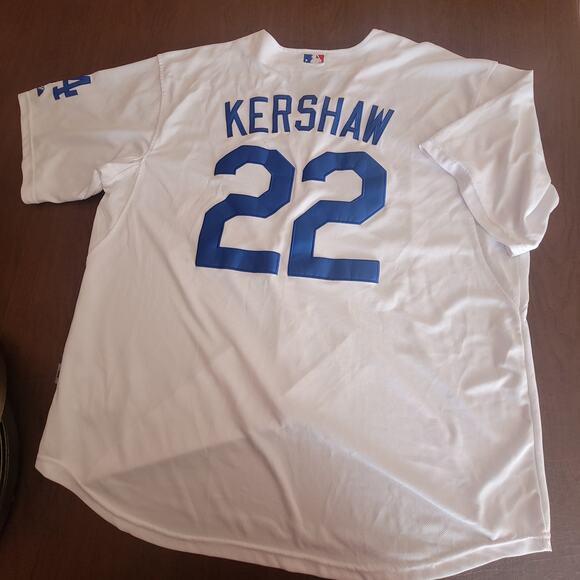Los Angeles Dodgers Baseball Jersey Mens 56 Kershaw #22 Majestic stitched shirt - Picture 7 of 10